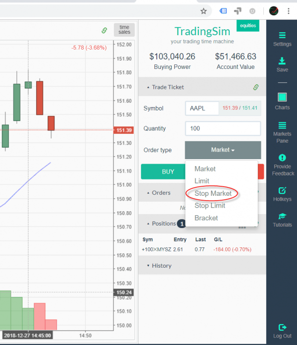 See How To Place Buy Stop Market Orders – – Tradingsim